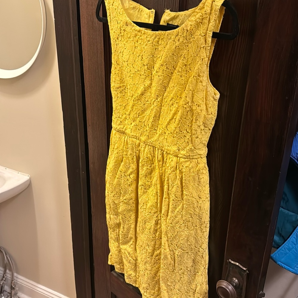 Yellow laced dress